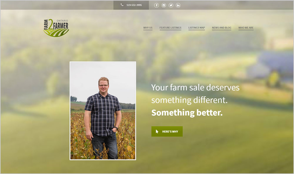 Farm2Farmer webpage